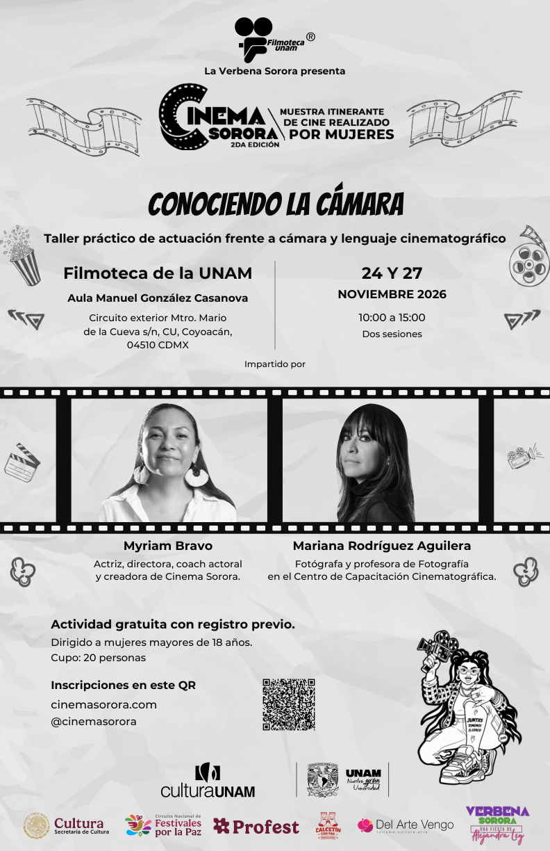 Cartel de Conociendo la cámara en Filmoteca UNAM